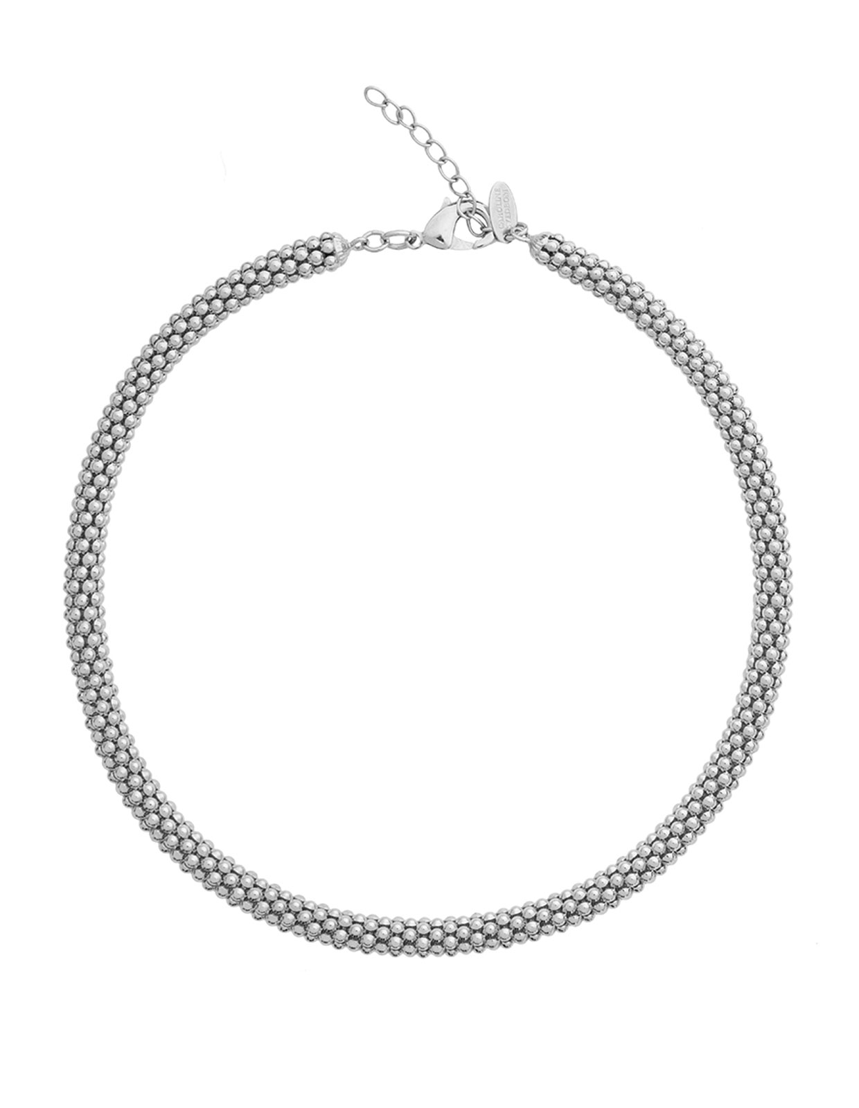 Classic Rope Necklace Rhodium