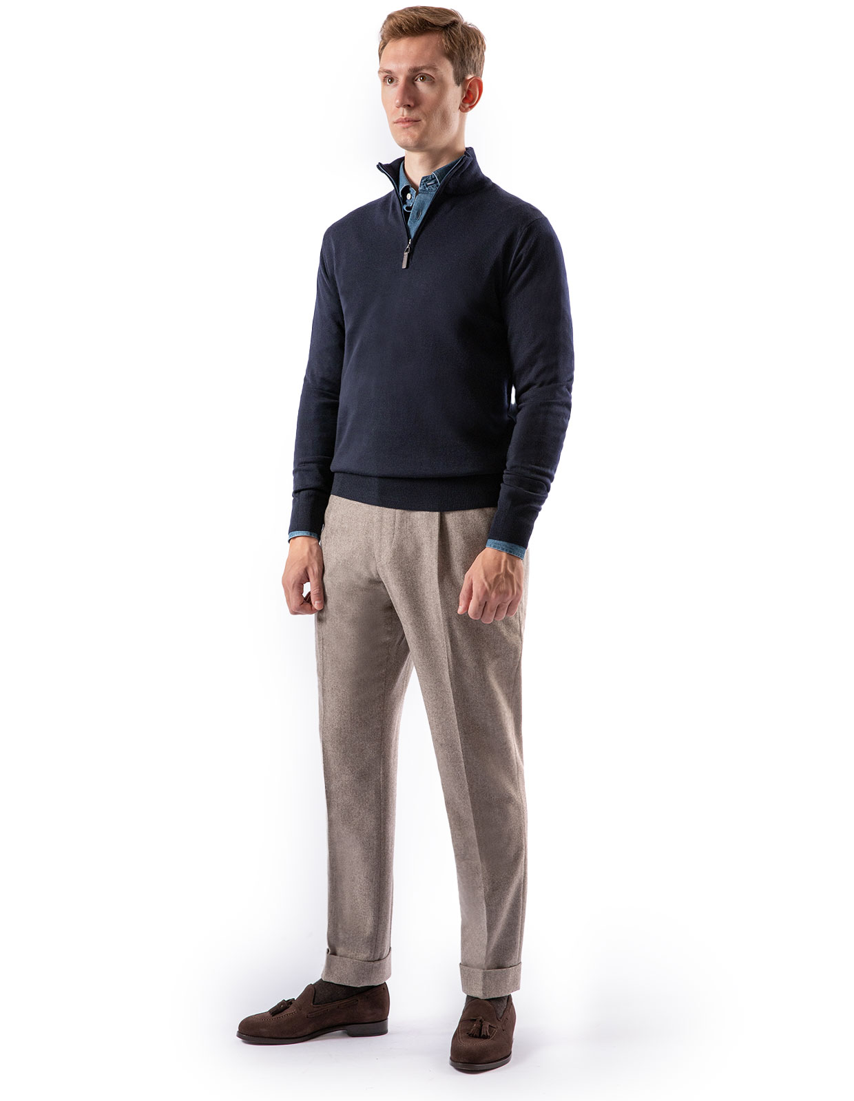 Half Zip Tröja Merinoull Navy Half Zip Tröja Merinoull Navy