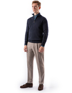 Half Zip Merino Sweater Navy Stl S