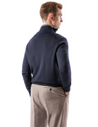 Half Zip Tröja Merinoull Navy Stl M