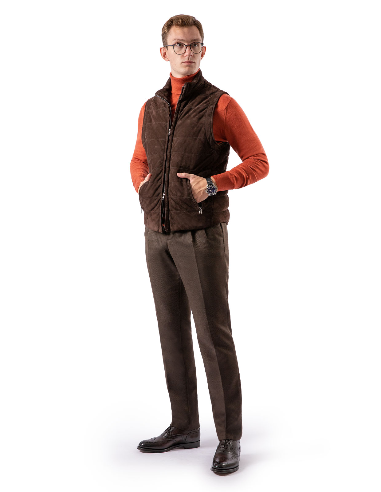 Roll Neck Merino Spice Orange