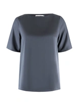 Yoli Blus Siden Blågrå