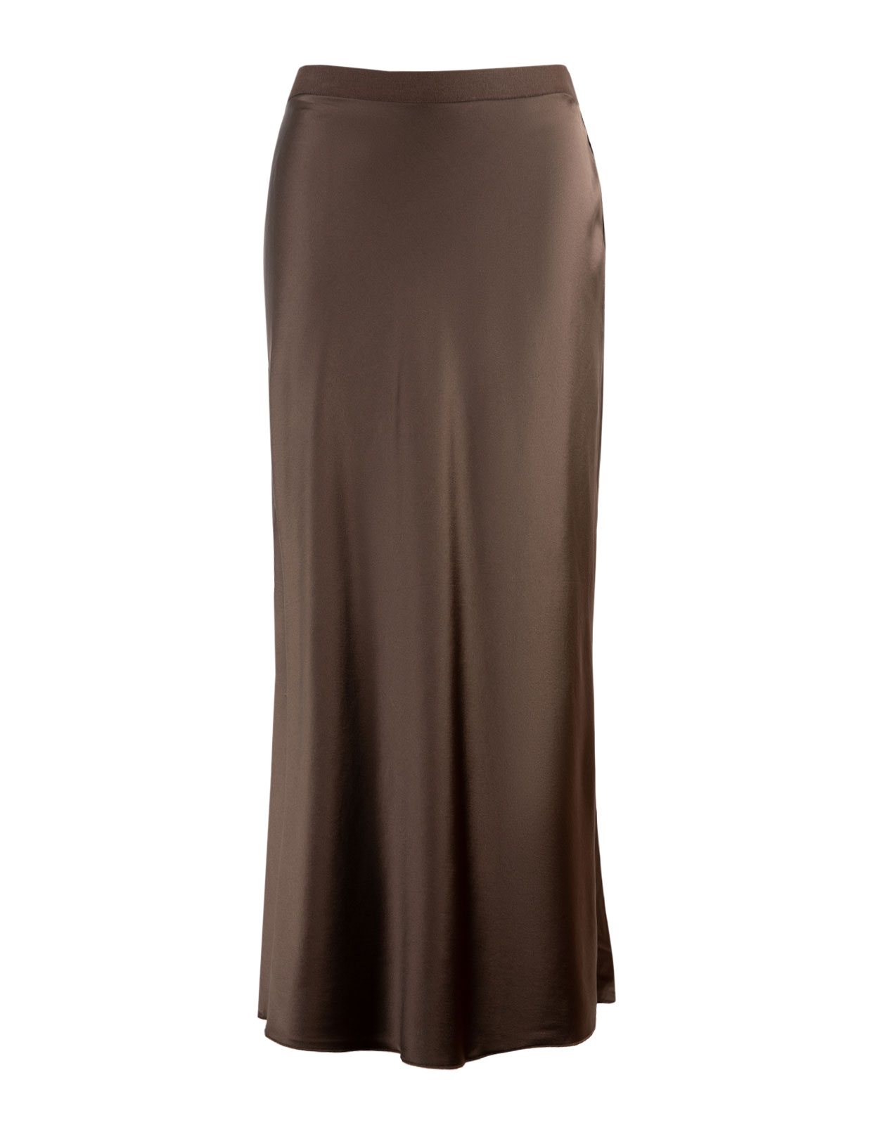 Hana Silk Skirt Dark Brown