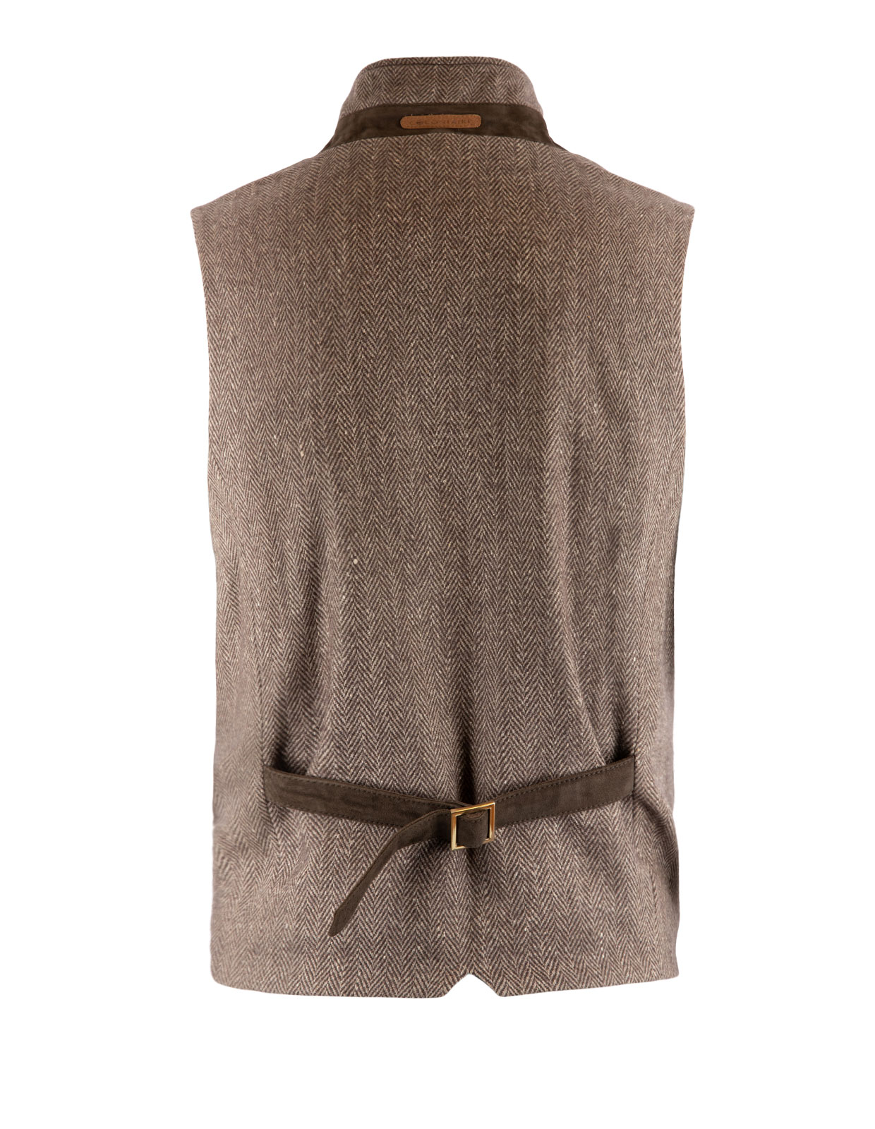 Dandy Tweed Väst Mörkbrun