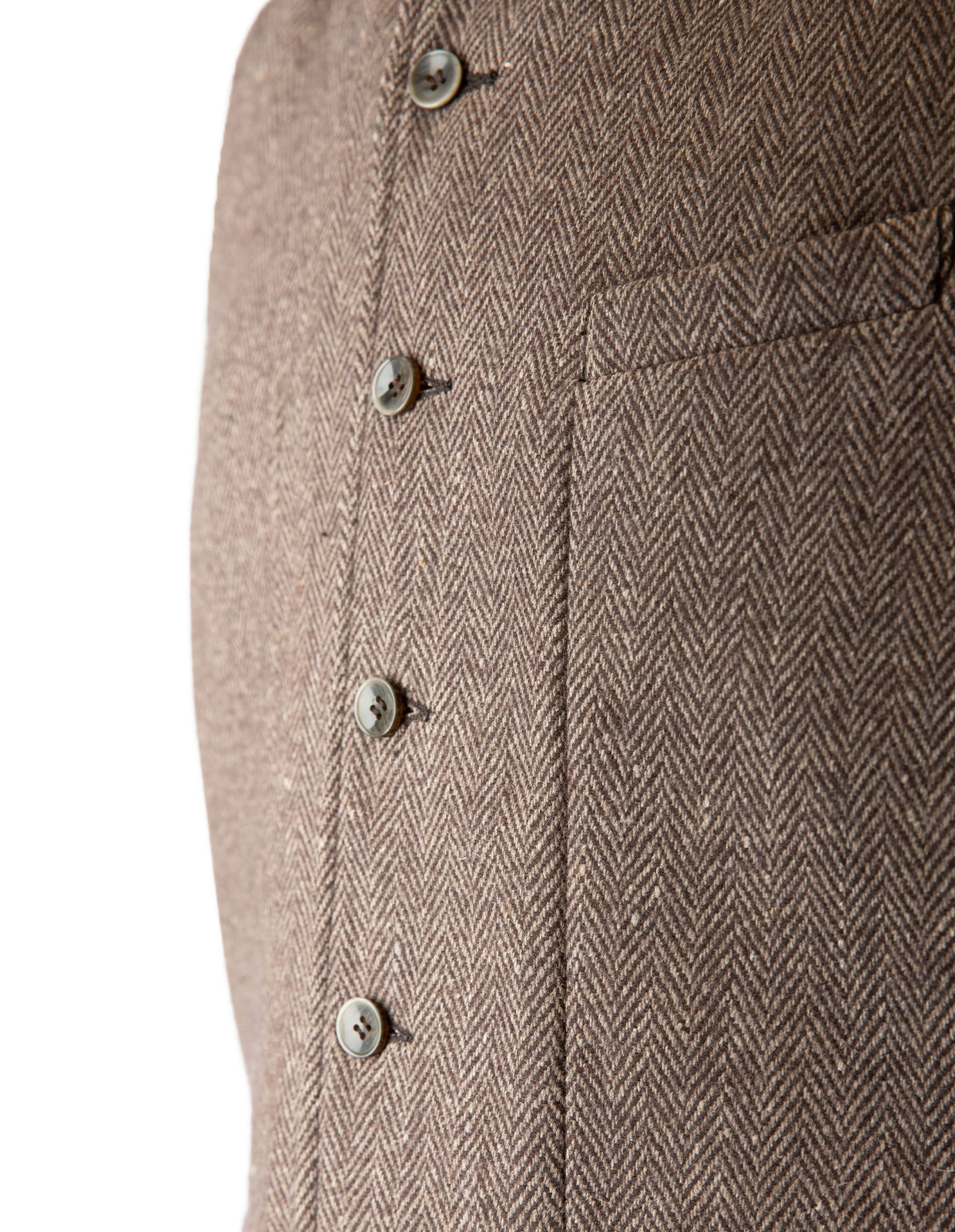 Dandy Tweed Väst Mörkbrun