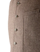 Dandy Tweed Väst Mörkbrun