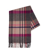 Cashmere Scarf Mixed Beige/Purple
