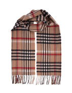 Cashmere Scarf Mixed Beige Check