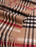 Cashmere Scarf Mixed Beige Check
