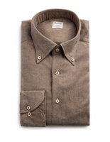 Fitted Body Skjorta Flanell Brun