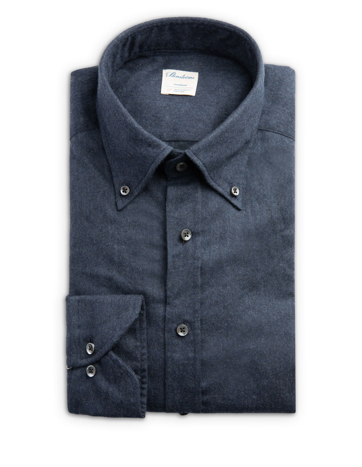 Fitted Body Shirt Luxury Flannel Dark Navy