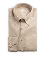 Fitted Body Skjorta Flanell Ljusbeige