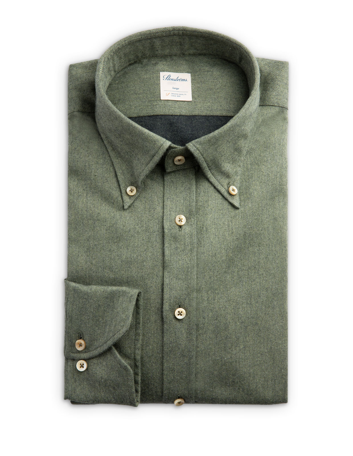 Fitted Body Shirt Luxury Flannel Forest