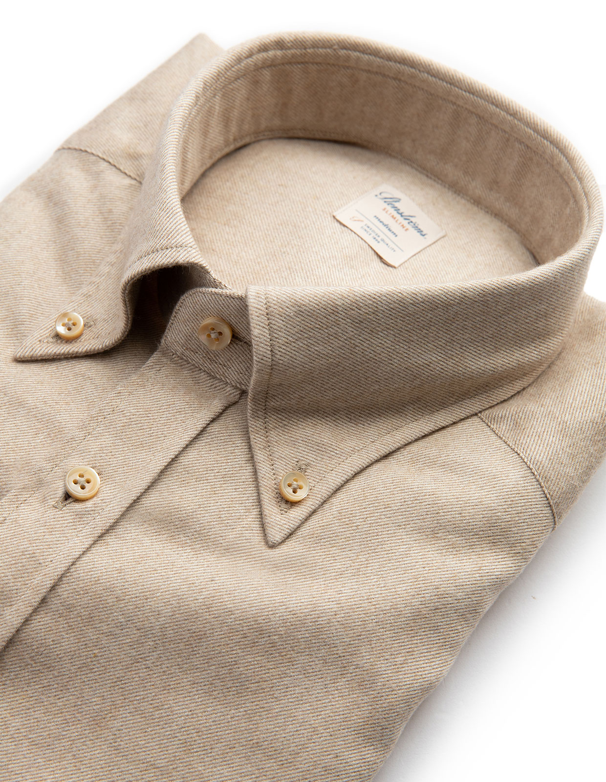 Slimline Shirt Luxury Flannel Beige