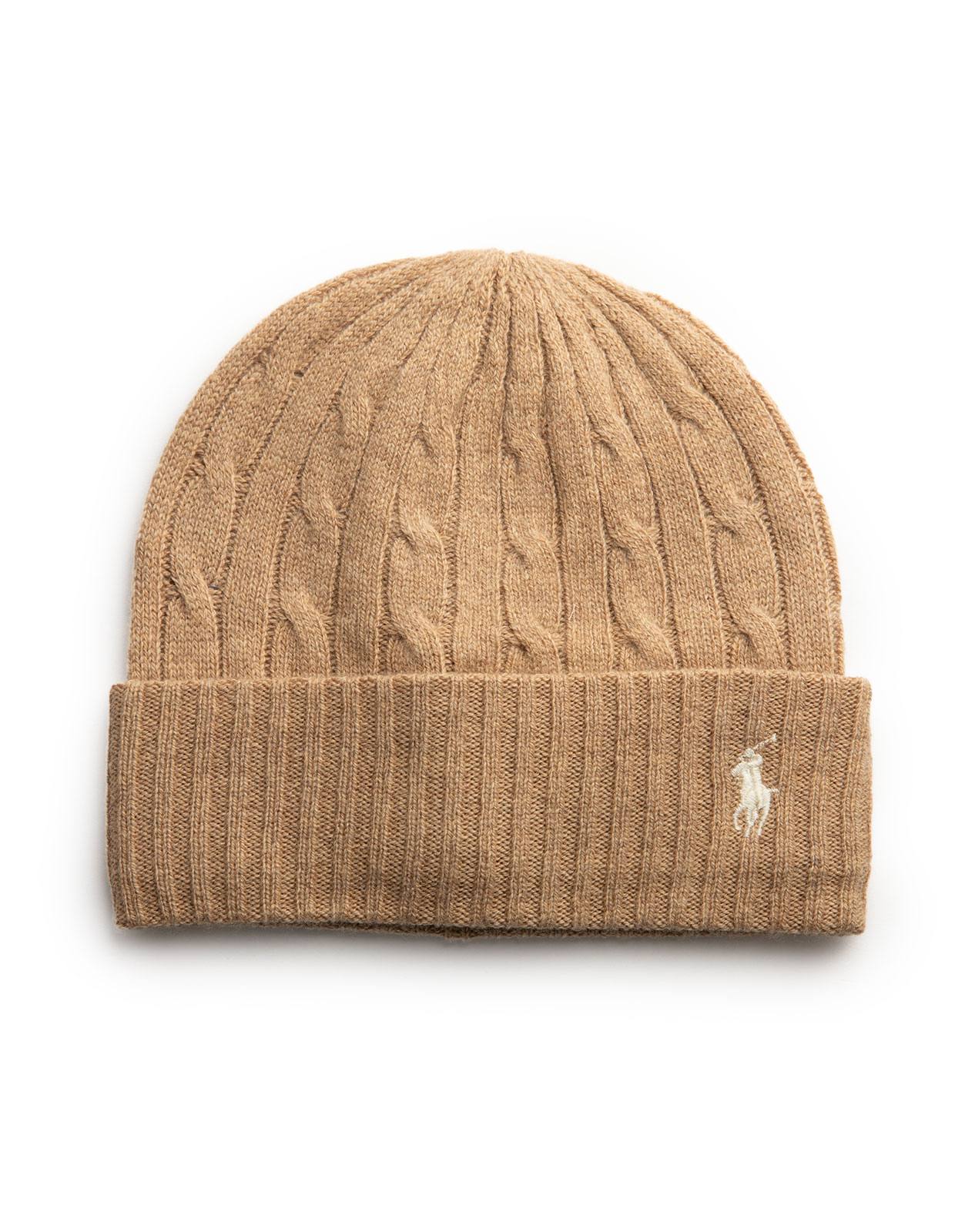 Cable Knit Beanie Camel