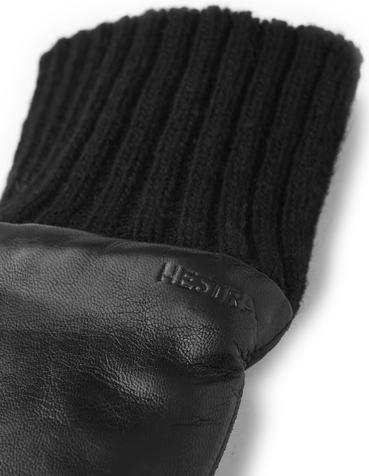 Tina Leather Mitten Svart