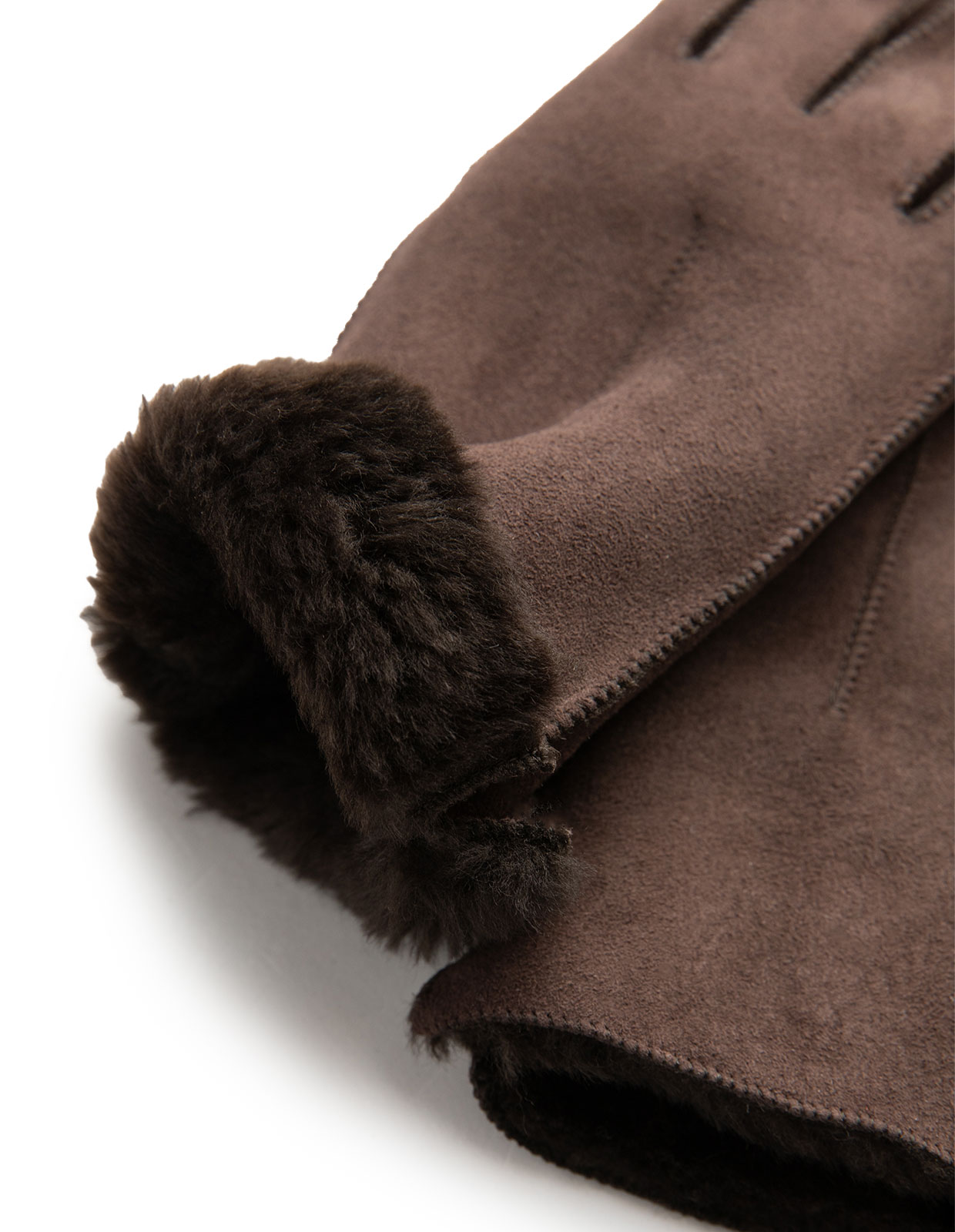 Shearling Handske Brown Stl M