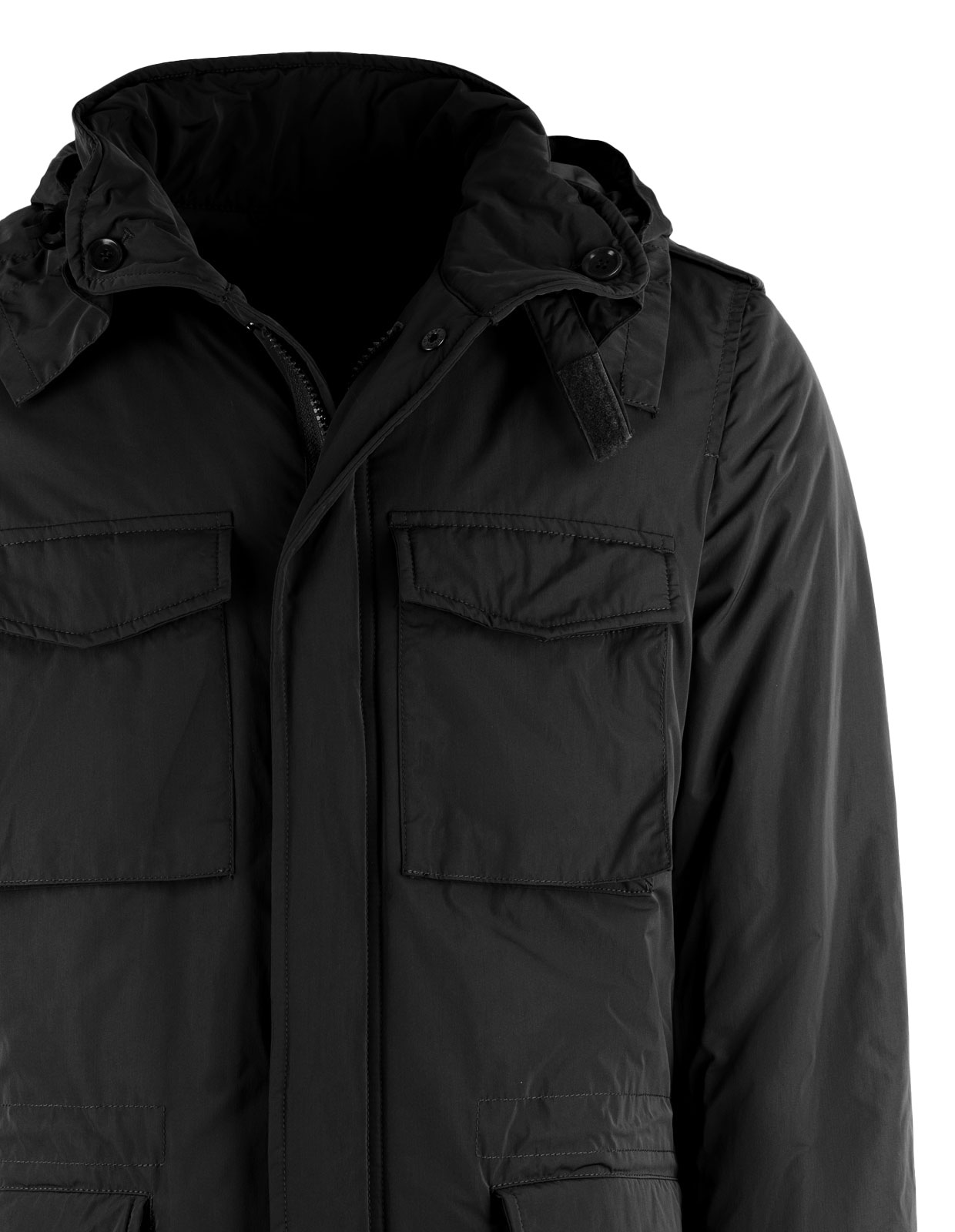 Field Jacket M65 Nylon Taffeta Nero