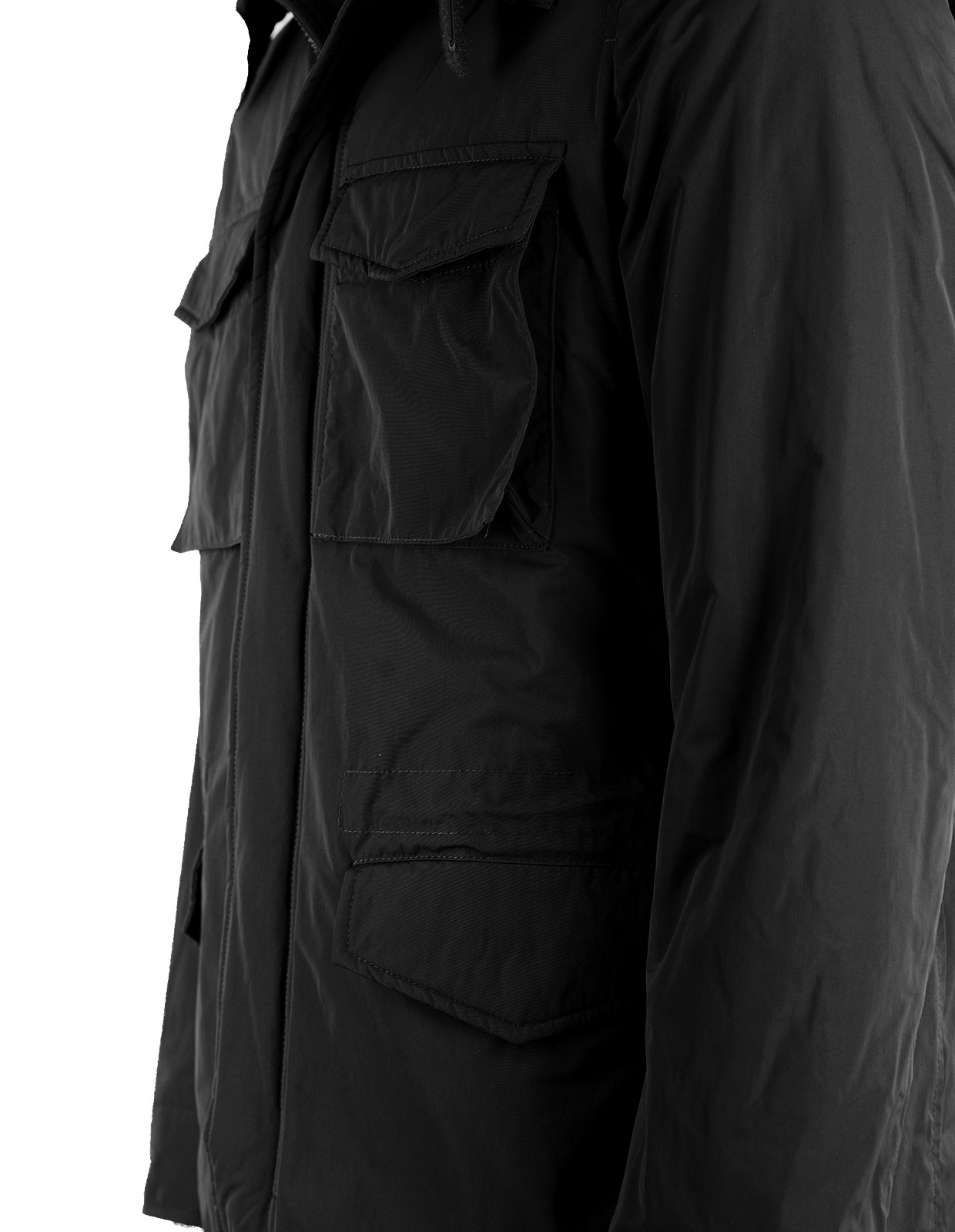 Field Jacket M65 Nylon Taffeta Nero
