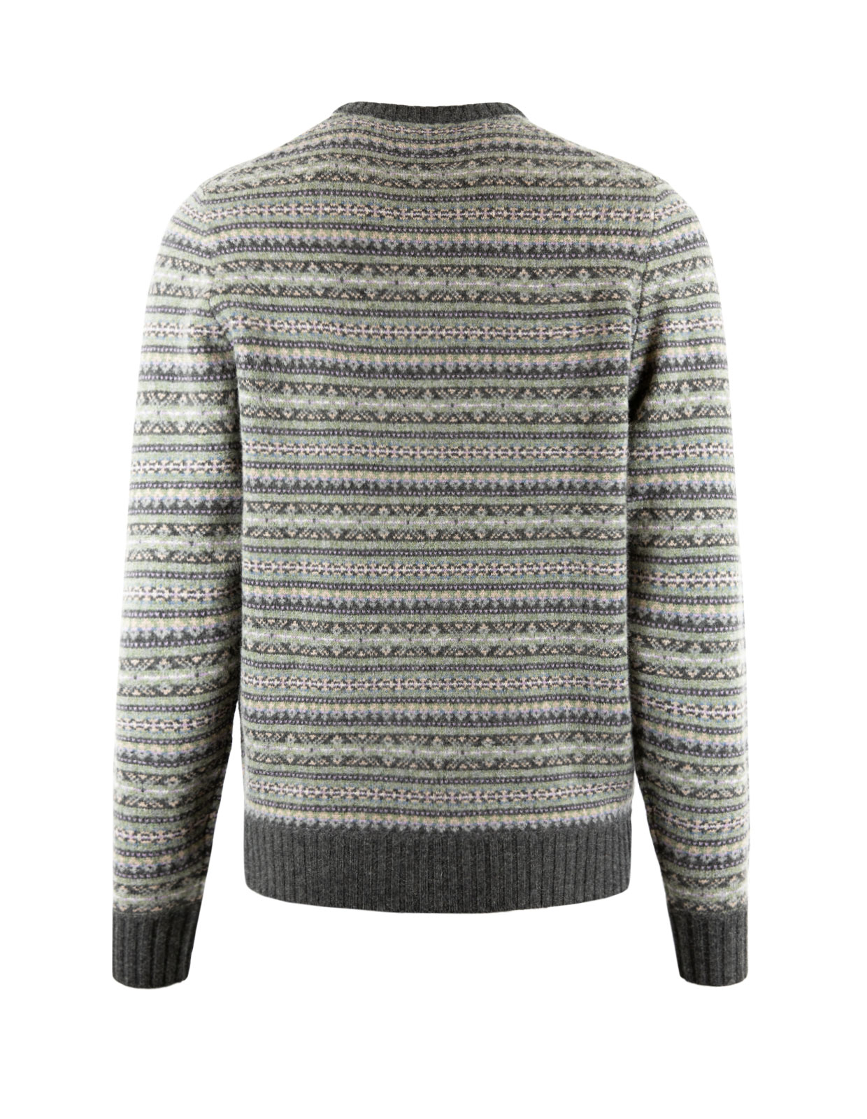 Towthorpe Fairisle Crew Neck Charcoal