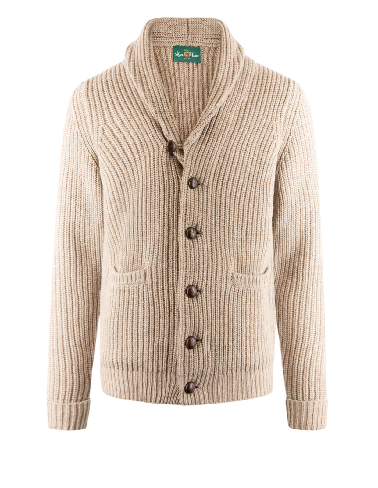 Usworth Shawl Collar Cardigan Mushroom