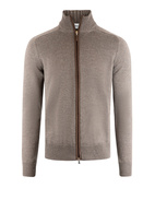 Full Zip Cardigan Merinoull Gråbeige 58