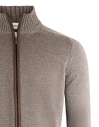 Full Zip Cardigan Merinoull Gråbeige Stl 50