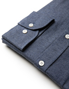 Slim Fit Skjorta Flanell Blå Stl 39