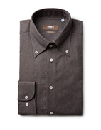Slim Fit Skjorta Flanell Brun Stl 40