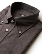 Slim Fit Skjorta Flanell Brun Stl 40
