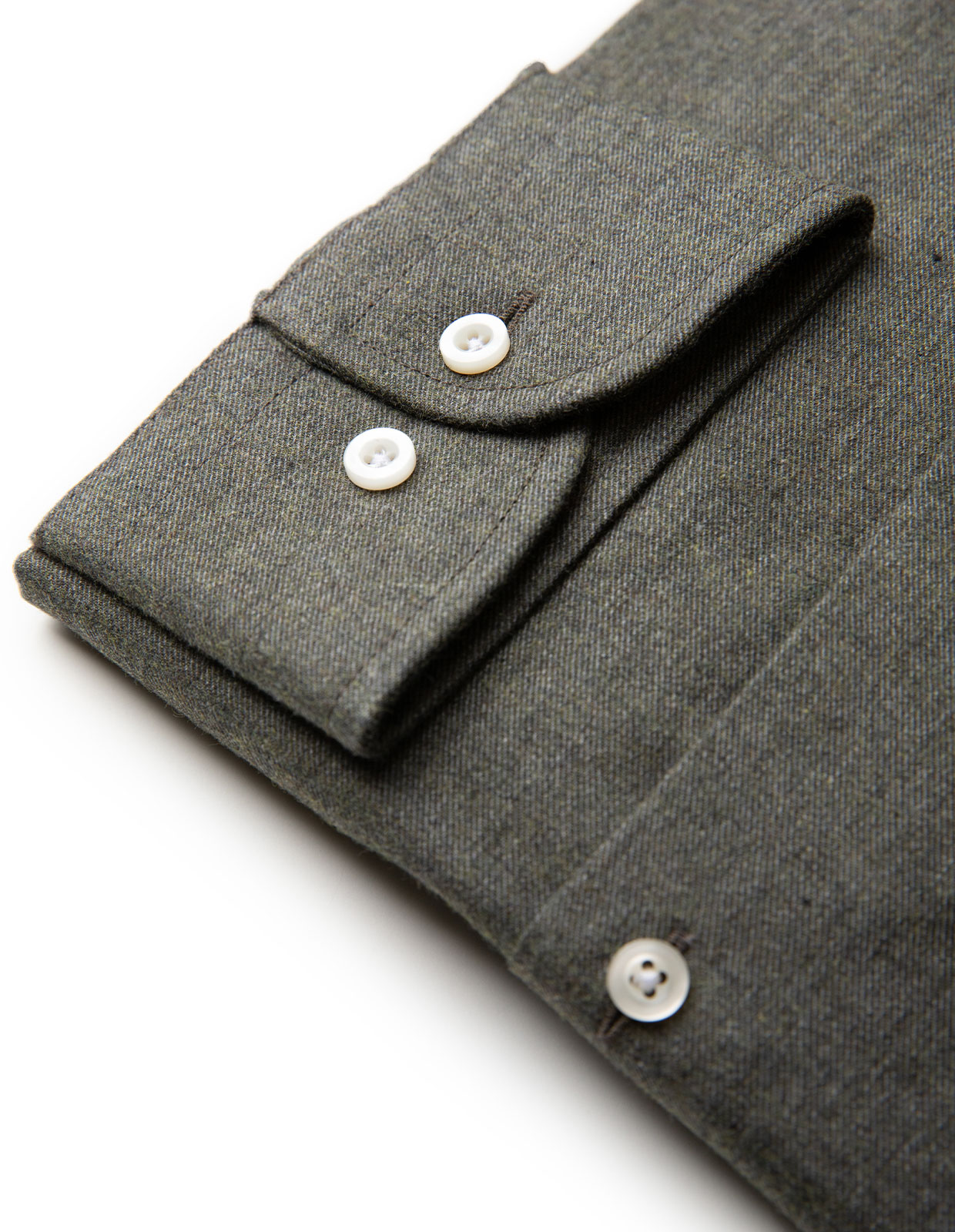Regular Fit Skjorta Flanell Grön Stl 42