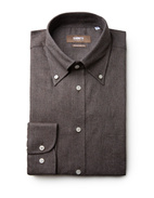 Regular Fit Skjorta Flanell Brun