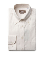 Regular Fit Skjorta Flanell Benvit