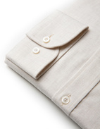 Regular Fit Skjorta Flanell Benvit