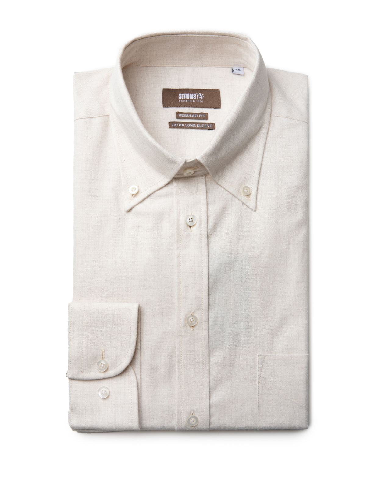 Regular Fit Skjorta XLÄ Flanell Benvit Regular Fit Skjorta XLÄ Flanell Benvit