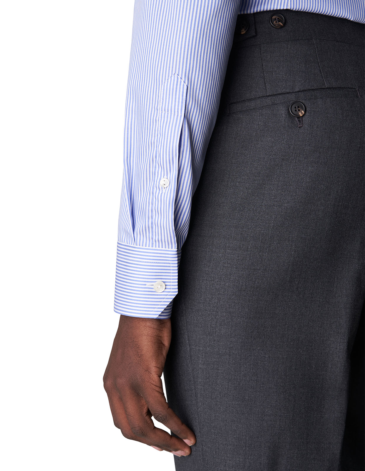 Bengal Stripe Slim Fit Shirt Royal Blue/White