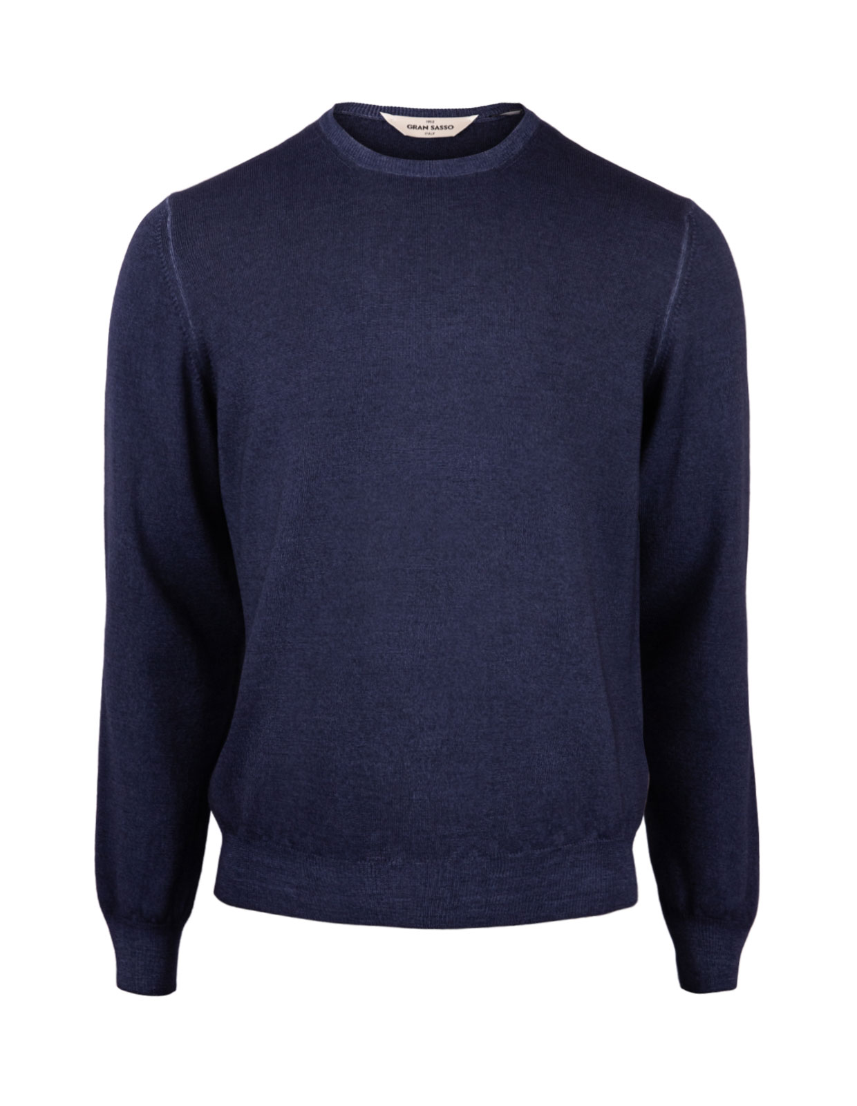 Rundhalsad Tröja Vintage Merino Marinblå