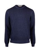 Rundhalsad Tröja Vintage Merino Navy 50