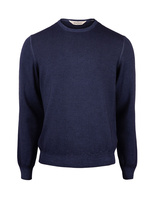 Rundhalsad Tröja Vintage Merino Navy 50
