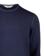 Rundhalsad Tröja Vintage Merino Navy 50