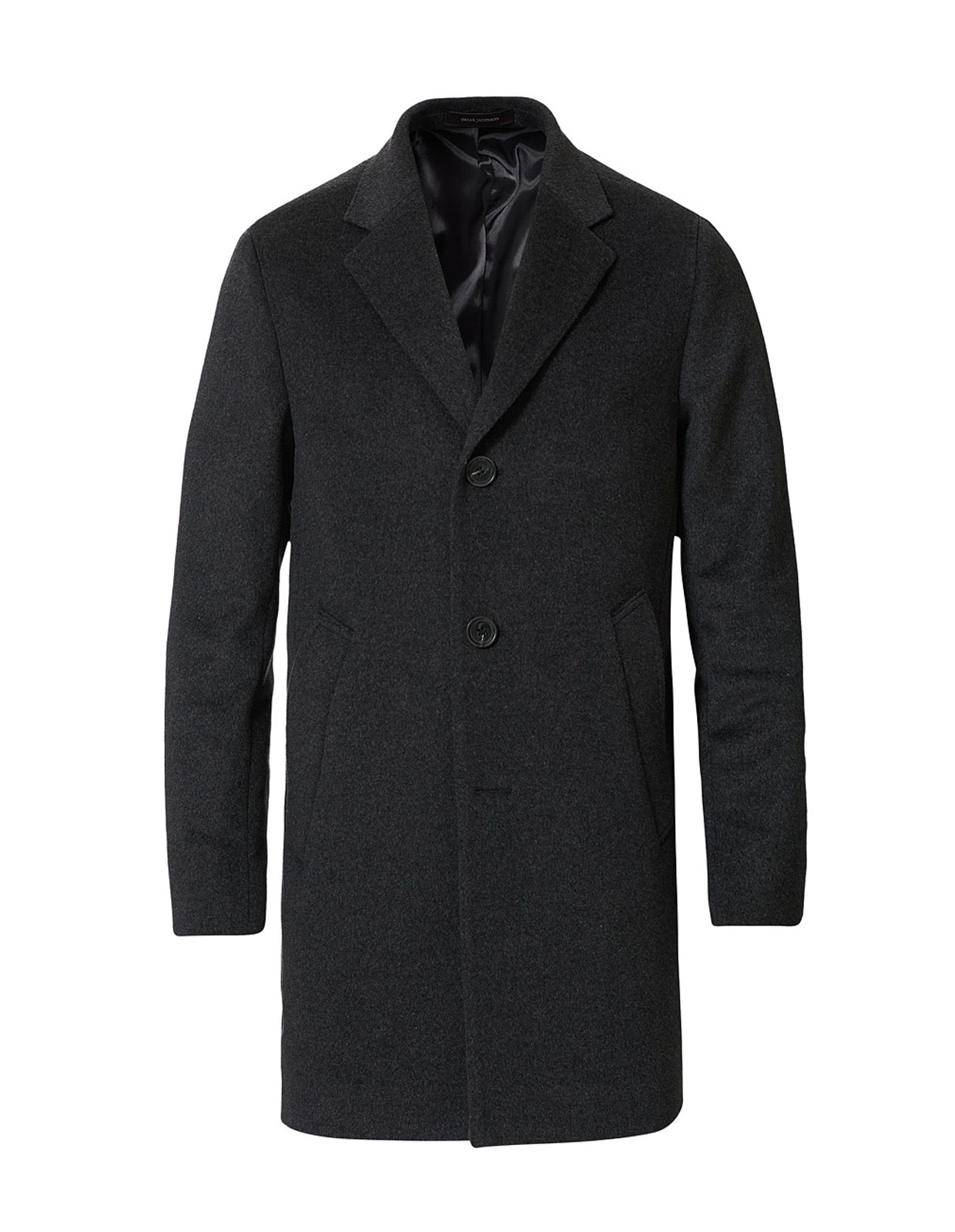 Storvik Coat Wool Cashmere Dark Grey