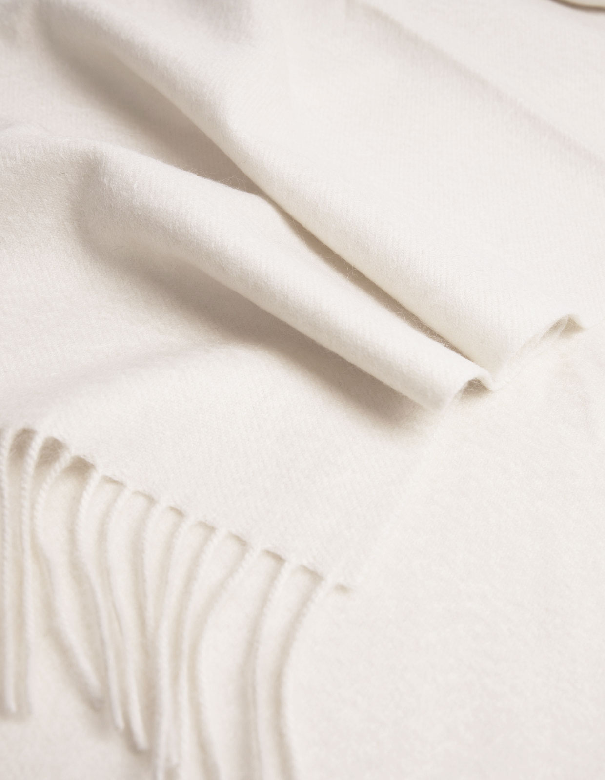 Cashmere Scarf Solid Offwhite
