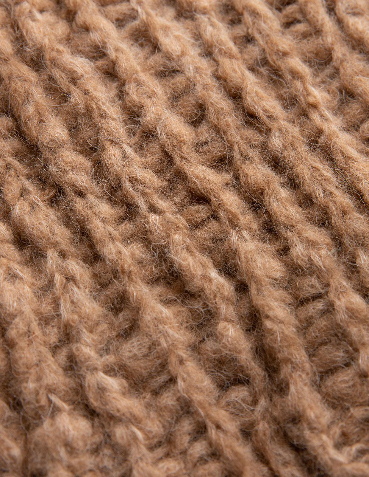 Abba Knitted Scarf Camel