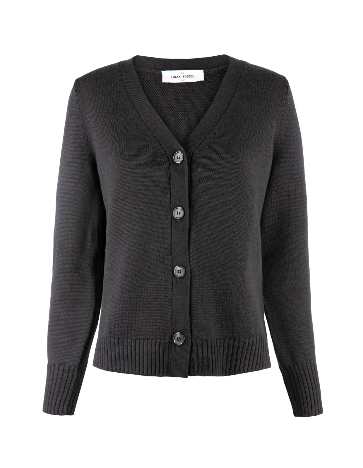 Merino Cardigan Merinoull Svart