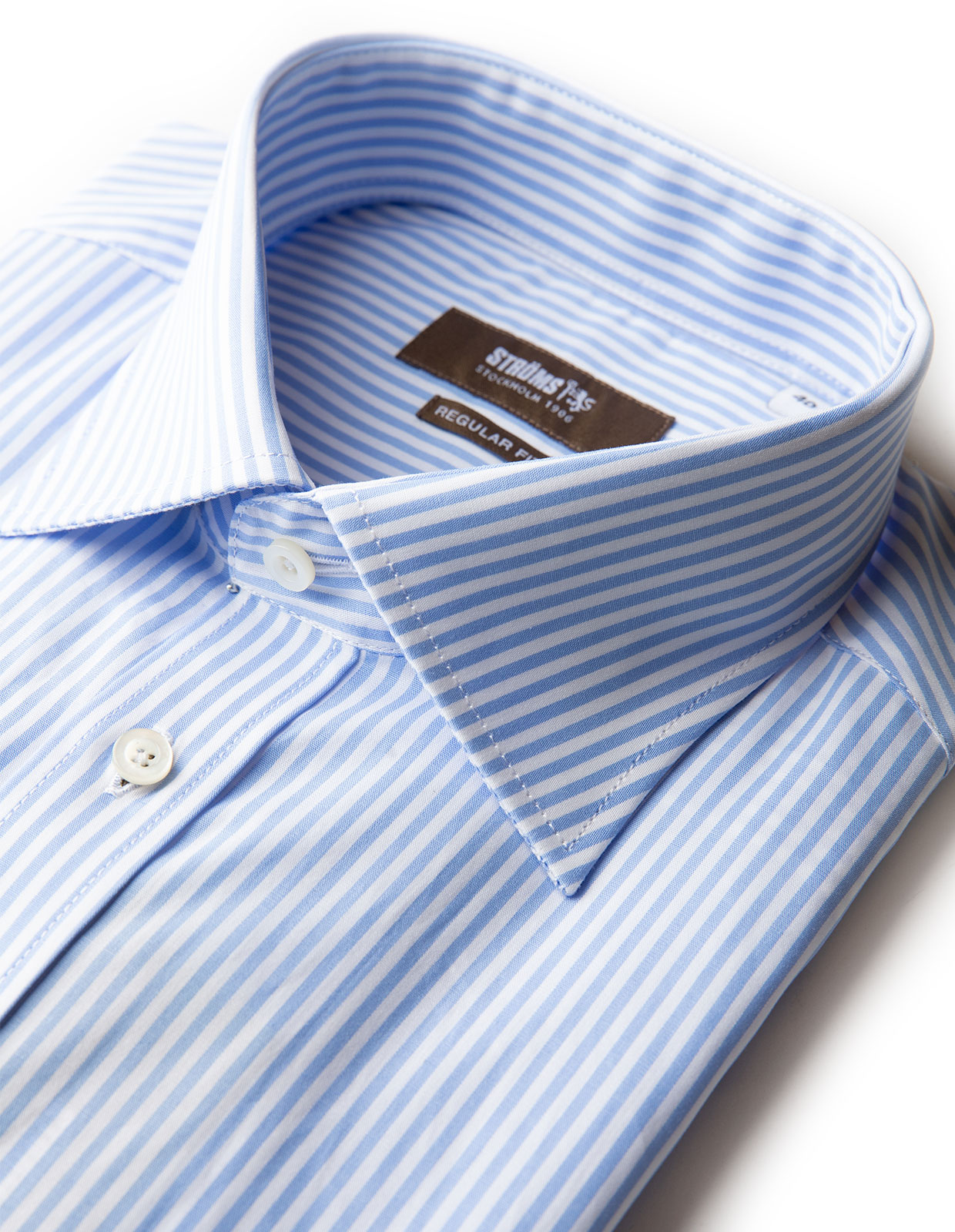 Regular Fit Striped Cotton Shirt Blue/White