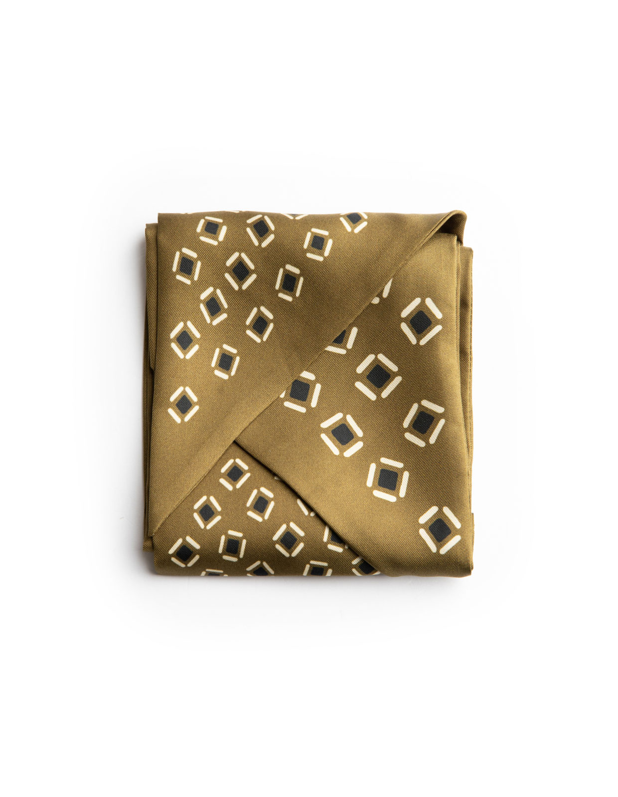 Silk Bandana Olive Cube