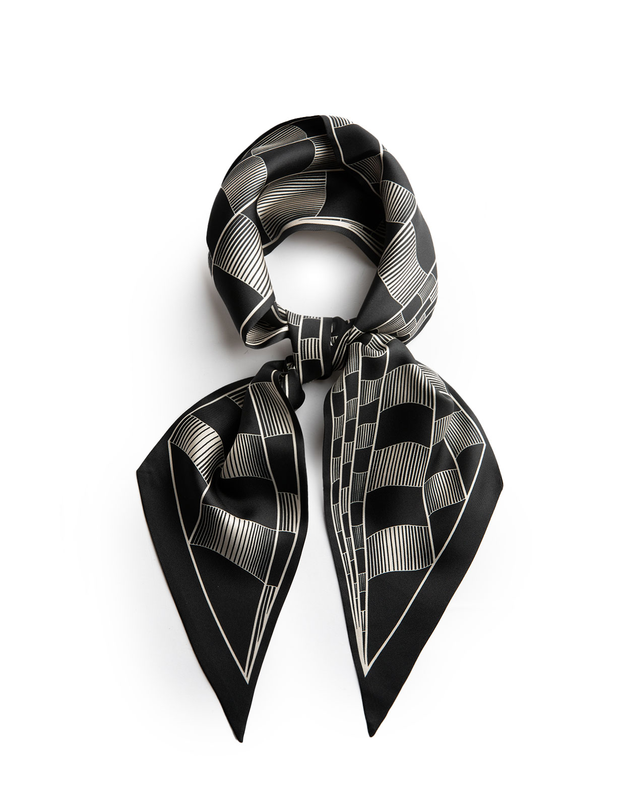 Silk Bandana Black/White