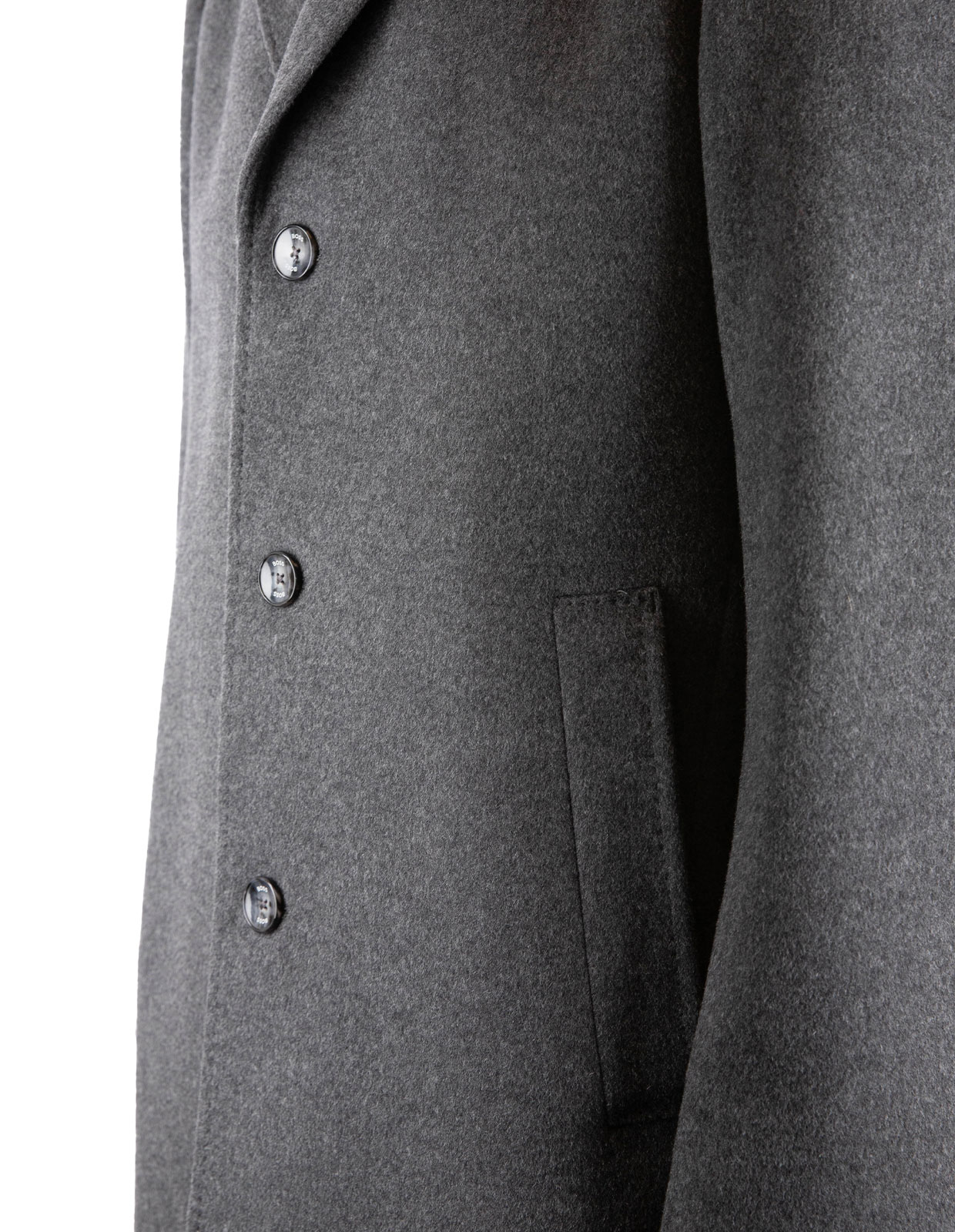 H-Jared Coat Wool Cashmere Medium Grey
