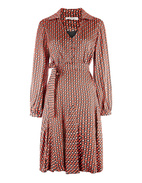 Ferro Printed Dress Röd Stl 40