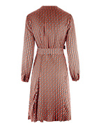 Ferro Printed Dress Röd Stl 40